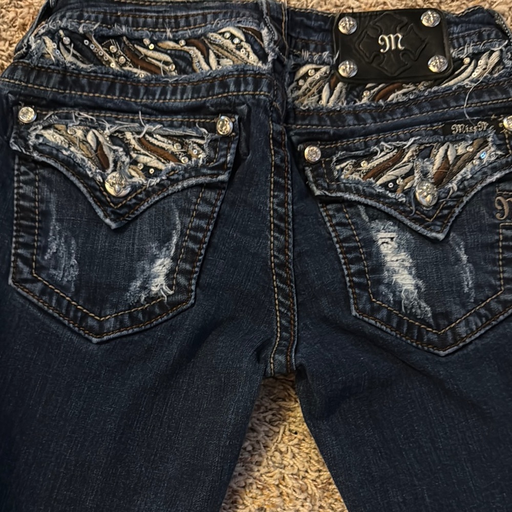 Miss Me Women's Distressed Blue Jeans